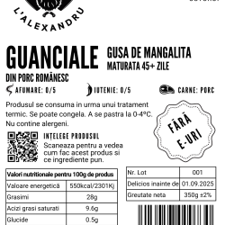 Guanciale - Gusa de mangalita 350-400g