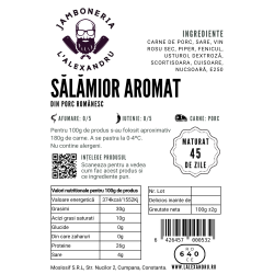 Salamior crud-uscat aromat, baton de 275g
